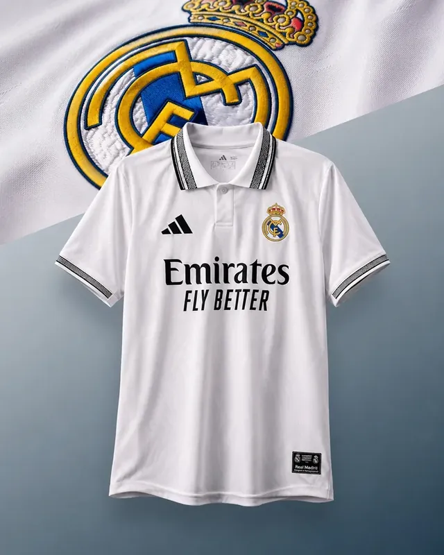 Real Madrid 2026/27 White Polo Jersey (Player Version)